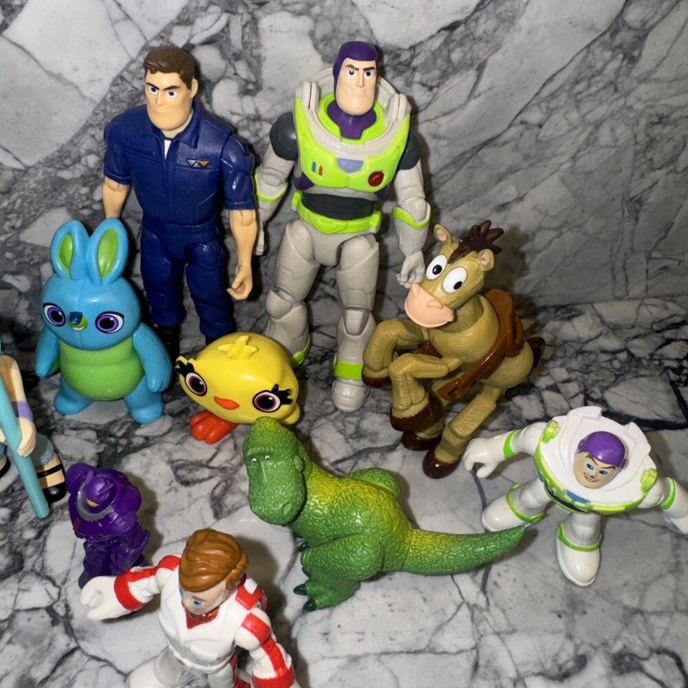 Toy Story 1 2 3 4 Figures Lot Bundle 20+ Bullseye Woody Buzz T Rex Bo Peep Forky - Picture 6 of 7